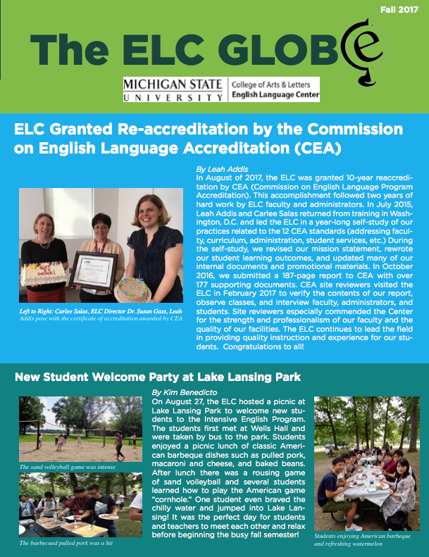 Read more about the article ELC Globe from Fall 2017