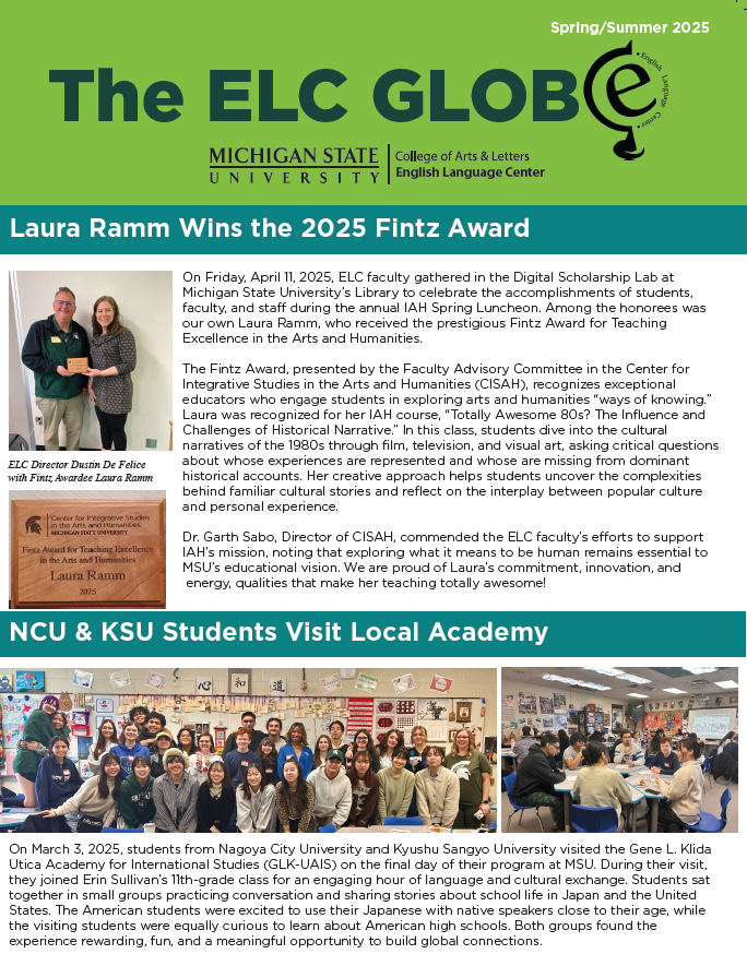 Read more about the article ELC Globe from Spring/Summer 2025