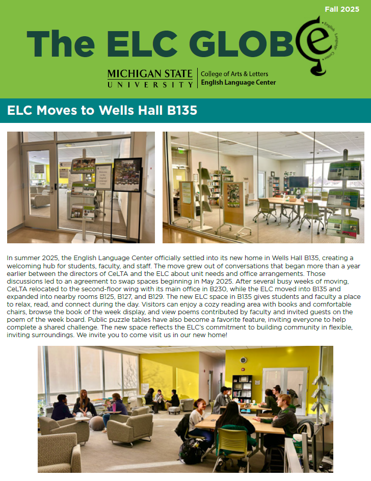 Read more about the article ELC Globe from Fall 2025