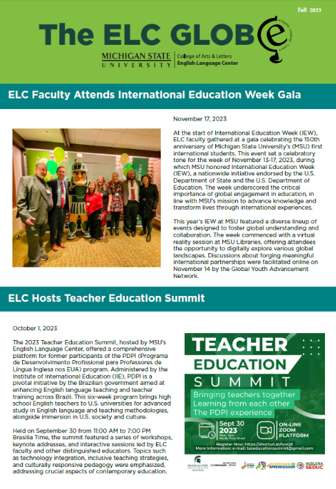 Read more about the article ELC Globe from Fall 2023